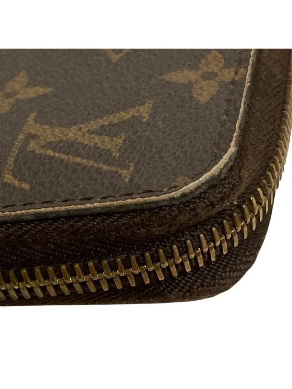 Louis Vuitton Monogram Zippy Wallet Zip Around Brown